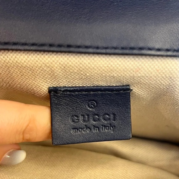 GUCCI Calfskin Crystal Snake Embroidered Dionysus Shoulder Bag White Red Blue - Picture 14 of 16